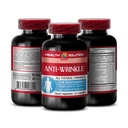 Vitamin E collagen - ANTI-WRINKLE COMPLEX - Hudmineraler, Anti-aging naturlig formel, anti rynka kapslar för ansikte, serum anti rynka, alfa lipoisk syra, anti rynka piller för kvinnor, 1B 60 Caps