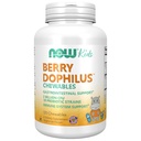 NOW Foods Supplements, BerryDophilusTM med 2 miljarder, 10 Probiotiska stammar, Xylitol Sweetened, Strain Verified, 120 Chewables, förpackningar kan variera