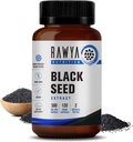 RAWYA Nutrition Black Seed Extract, Nigella Sativa, Black Cumin Seed Powder, 500 mg Var och en, främjar Wellness, flexibilitet och Radiant Skin, Halal, Vegan, Pure & Natural Supplement - 120 Vegan kapslar