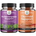 Bundle of Perimenopause Supplement med Maca Root Vitex Berry & Black Cohosh för Hot Flashes Night Sweats Hormone Balance & Mood and Thyroid Support med L Tyrosine Bladderwrack Selenium & Ashwagandha