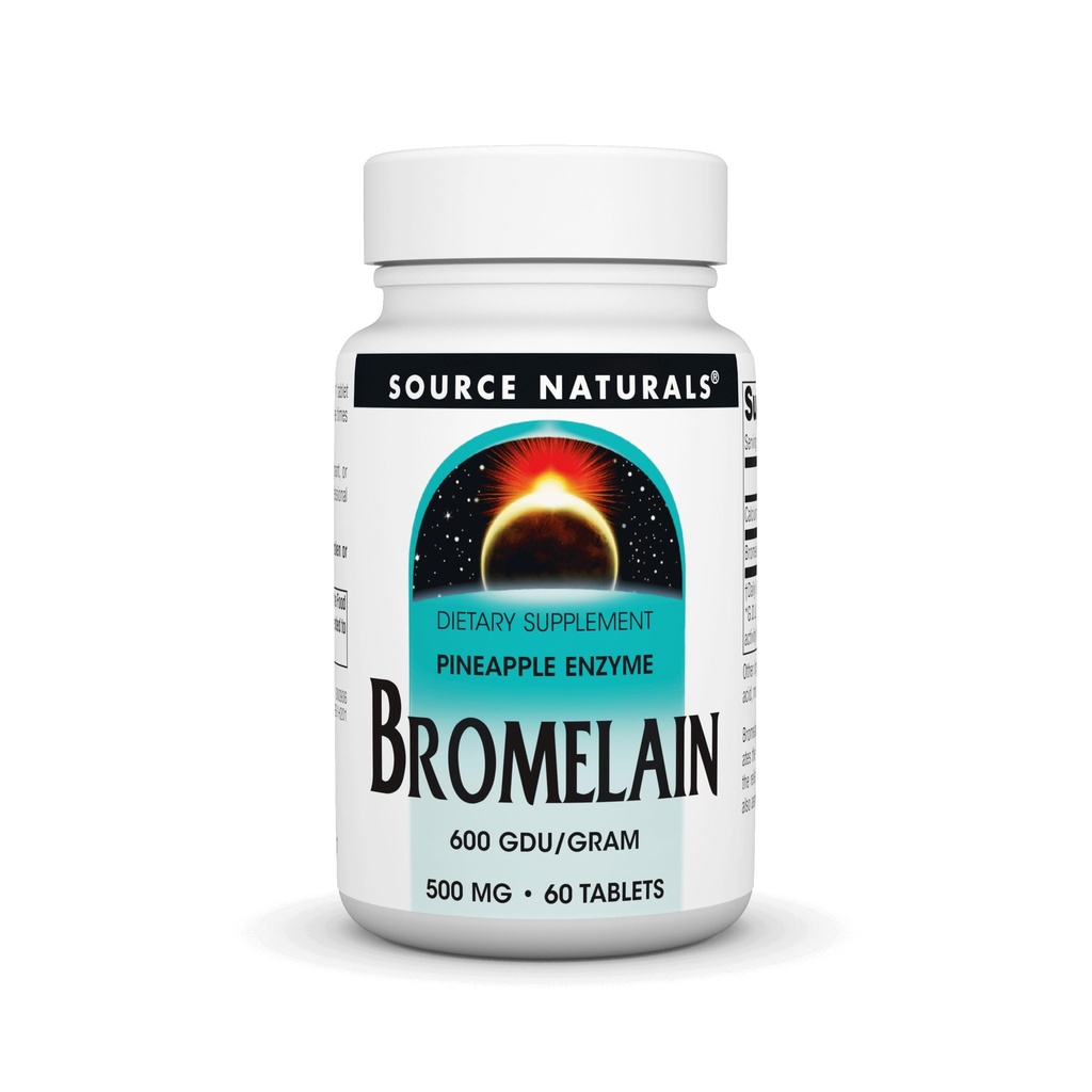 Källa Naturals Bromelain 500mg Proteolytisk Enzym Supplement - 60 tabletter
