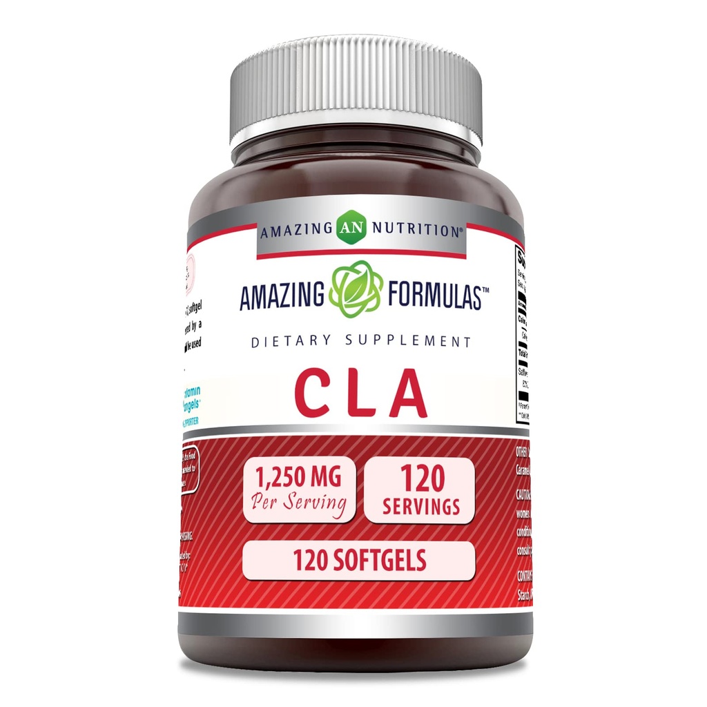 Fantastiska formler CLA (Conjugated Linoleic Acid) 1250 Mg | Softgels Supplement | Non-GMO | Gluten-Free | Made in USA (1 Pack | 120 Count)