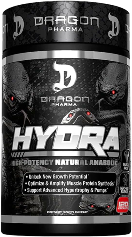DRAGON PHARMA Hydra, Premium Endurance Supplement, Öka återhämtning och prestanda, Forskning Backed Ingredients (120 kapslar)