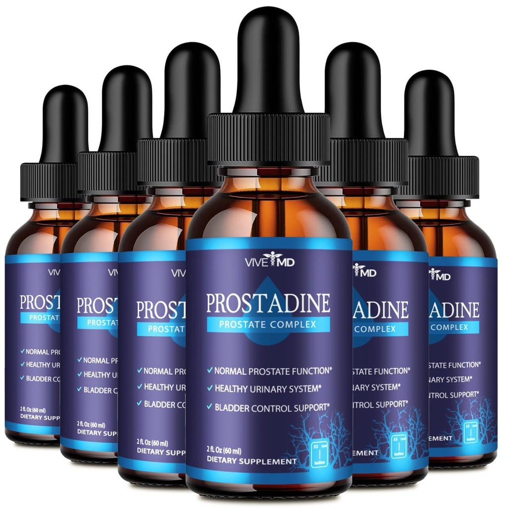 Vive MD Prostadine Drops for Prostate Health, Bladder Urinating Issues - Prostadine Official Drop Formula - Extra Strength with Pomegranate - Prostadine Reviews (Package of 6)