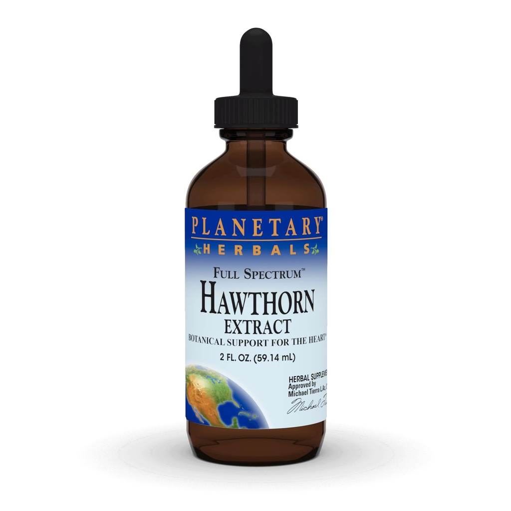 Planetära växtbaserade Full Spectrum Hawthorn Liquid Extract Supplement, 2 Fluid Ounce