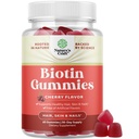 Natural Biotin Gummies for Hair Growth - Biotin Vitamins Hair Skin och Nails Gummies för kvinnor och män - Tillväxt Vitaminer Kvinnor med Pantothenic Acid