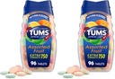 TUMS Extra Strength Antacid Tablets för Chewable Heartburn Relief och Acid Indigestion Relief, Assorted Fruit Flavors - 96 Count (Pack of 2)