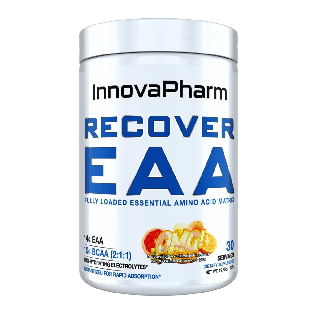 InnovaPharm Recover EAA Powder - OMG (Orange Mango Grapefrukt) - 19.5 Ounces