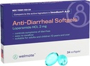 WELMATE - Anti-Diarrheal Softgels (24 Softgels) - Loperamid HCL 2 mg - Diarré Symptom Relief - Upprörd mage Reliever - Anti Diarrhea Pills - Over-The-Counter Medication