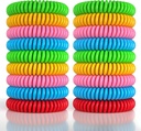 18 Pack Mosquito Repellent armband för vuxna och barn, DEET-Free Waterproof band, individuellt inslagna repellenta armband
