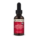 Dr Mercola Organic Hawthorn och Hibiscus Liquid Drops Kosttillskott, 30 portioner (30 Droppers), Non GMO, Gluten Free, Soy Free, USDA Organic