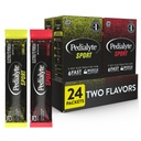 Pedialyte Sport Electrolyte Powder, Fast Hydration med 5 Key Electrolytes för muskelstöd före, under och efter träning, 12 Lemon Lime & 12 Fruit Punch, 0,49-oz Packets (24 Count)
