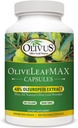 OliveLeafMAX Olive Leaf Extract (40% Oleuroepin) + Organic Olive Leaf Powder + No Fillers + 300 vegetariska kapslar + Källa från Spanien och tillverkad i USA på GMP Facility