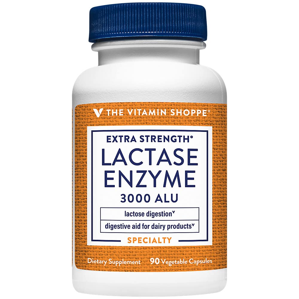 Extra styrka Lactase Enzyme a "Digestive Aid a" 3 000 ALU (90 Vegetable Capsules)
