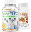 Terraform Nutrition Joint Relief Combo Pack - Vivaflex Plus Turmeric Curcumin med Ginger - Bästa kosttillskott för Joint & Knee Relief - 1 månads leverans