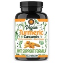 Vegan Turmeric Curcumin med Black Pepper Extract (60 Veggie Capsules-2 Month Supply), 95% Curcuminoids - All Natural Powerful Antioxidant för gemensamt stöd och lättnad (1-Bottle)