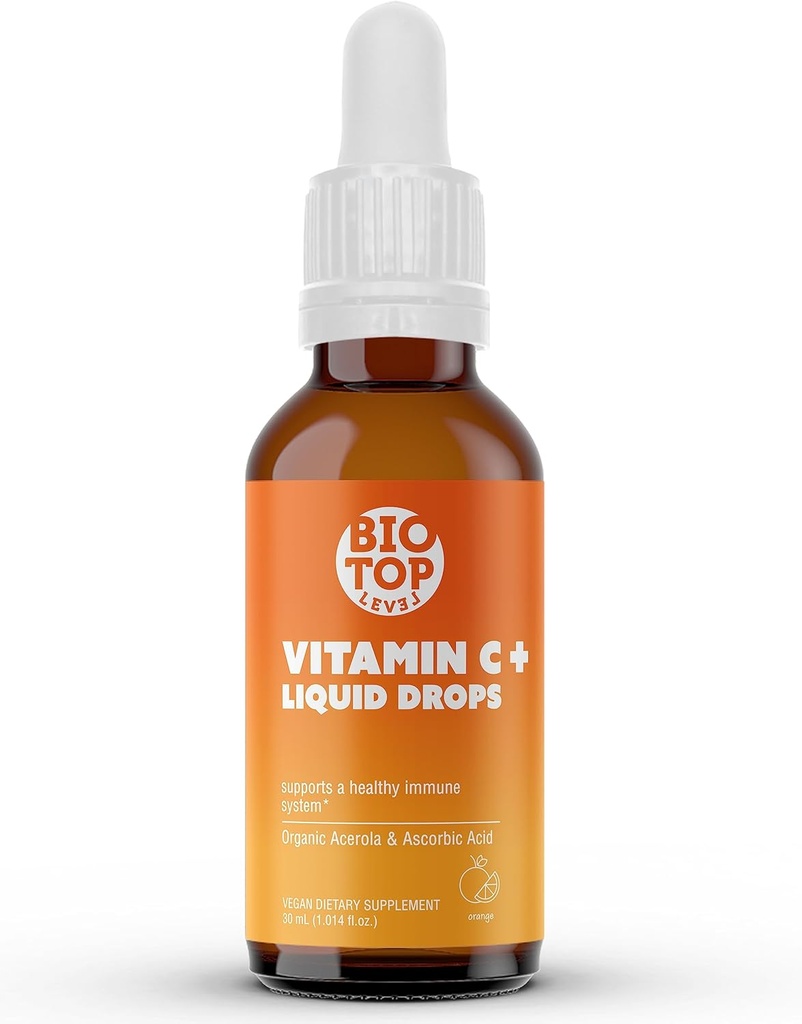 Vitamin C flytande droppar. Immunstöd och övergripande hälsa