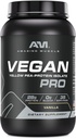 Amazing Muscle Vegan Protein Powder | 28 Grams Protein | 34 portioner | Zero Sugar | Gul Pea Protein Isolat Supplement | Tillverkad i USA (3 Lb, Vanilla)