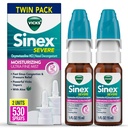 Vicks Sinex Severe Nasal Spray, Moisturizing Ultra Fine Mist med Aloe, Decongestant Medicine, Relief från Stuffy Nose På grund av kall eller allergi, Nasal Congestion & Sinus Pressure Relief, 265 Sprays x 2