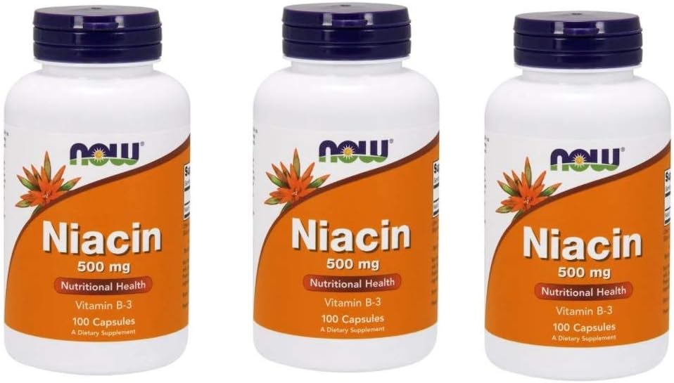 NOW Foods - Niacin Vitamin B-3 500 mg. - 100 kapslar (multipack)
