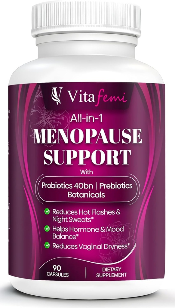 Bästa rankad högeffektiv klimakteriet stöd, klimakteriet Probiotics, Hot Flashes, nattsvett, Hormone Balance, humörsvängningar, DIM, Black Cohosh, Dong Quai, 40Bn CFU