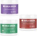 Amla Powder, Green Tea Superfood Supplement med Elderberry & Indian Gooseberries & Hibiscus, Organic, Vegan, 30 portioner