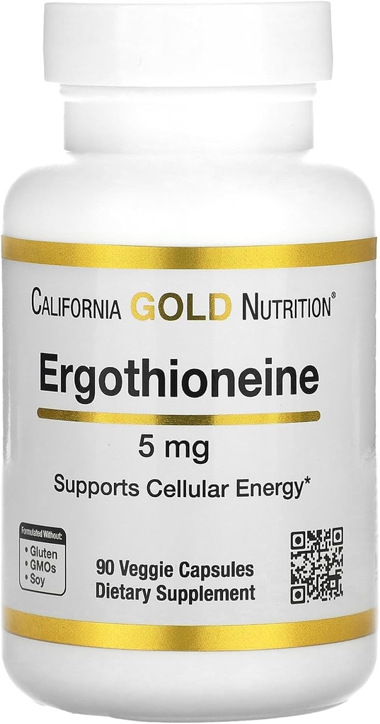 Kalifornien Gold Nutrition Ergothioneine, 5 mg, 90 Veggie Capsules