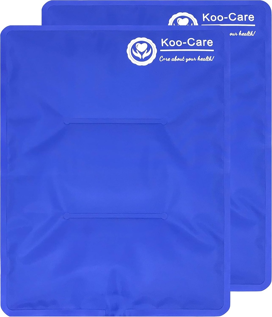 Koo-Care Large Flexible Gel Ice Pack för skador Återanvändbara Hot Cold Compress - Fit for Shoulder Arm, Back, Hip, Knee, Shin, Foot Pain Relief, Swelling, Physical Therapy (L, 11" x 14") Förpackning med 2