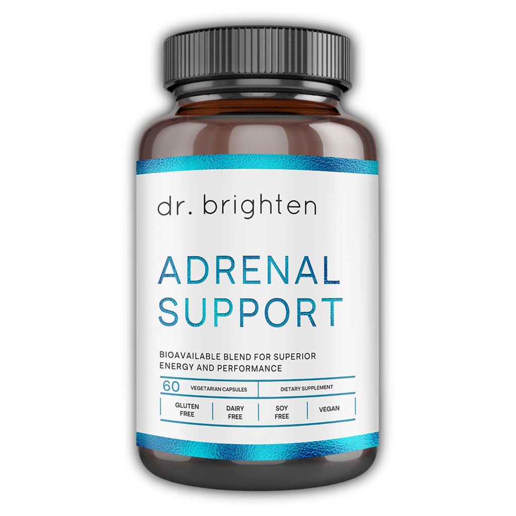 Dr Brighten Adrenal Support - Kosttillskott med Ashwagandha för att stödja hälsosam energinivå och stressrespons