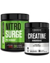 Jacked Factory NITROSURGE Pre Workout Supplement (Cherry Limeade) Kreatinmonohydratpulver (150 g) för muskeltillväxt, ökad styrka, förbättrad energi
