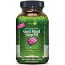 Irwin Naturals Good Mood Sleep PM - 54 Liquid Softgels - med Melatonin och L-Theanine för rest och avkoppling - 18 Totala portioner