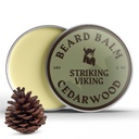Strejkande Viking Beard Balm för män - Lämna i skägg Conditioner - Styling Balm Made med naturligt härledda skägg smör, Argan & Jojoba oljor (2 Ounce (Pack of 1), Cedar Scent)