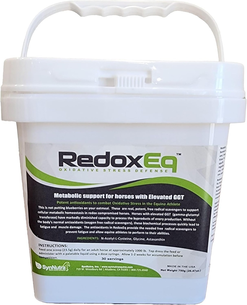 SynNutra Equine RedoxEq- för upphöjd GGT 100% naturliga 30 portioner