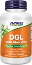 NOW Foods Supplements, DGL med Aloe Vera (Deglycyrrhizinated Licorice) Kosttillskott, 100 Veg Capsules