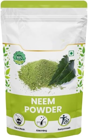 Organik Neem Powder, Pimples Skin Brightening Evens Skin Tone Beauty Food Grade Natural Herba -100 gm