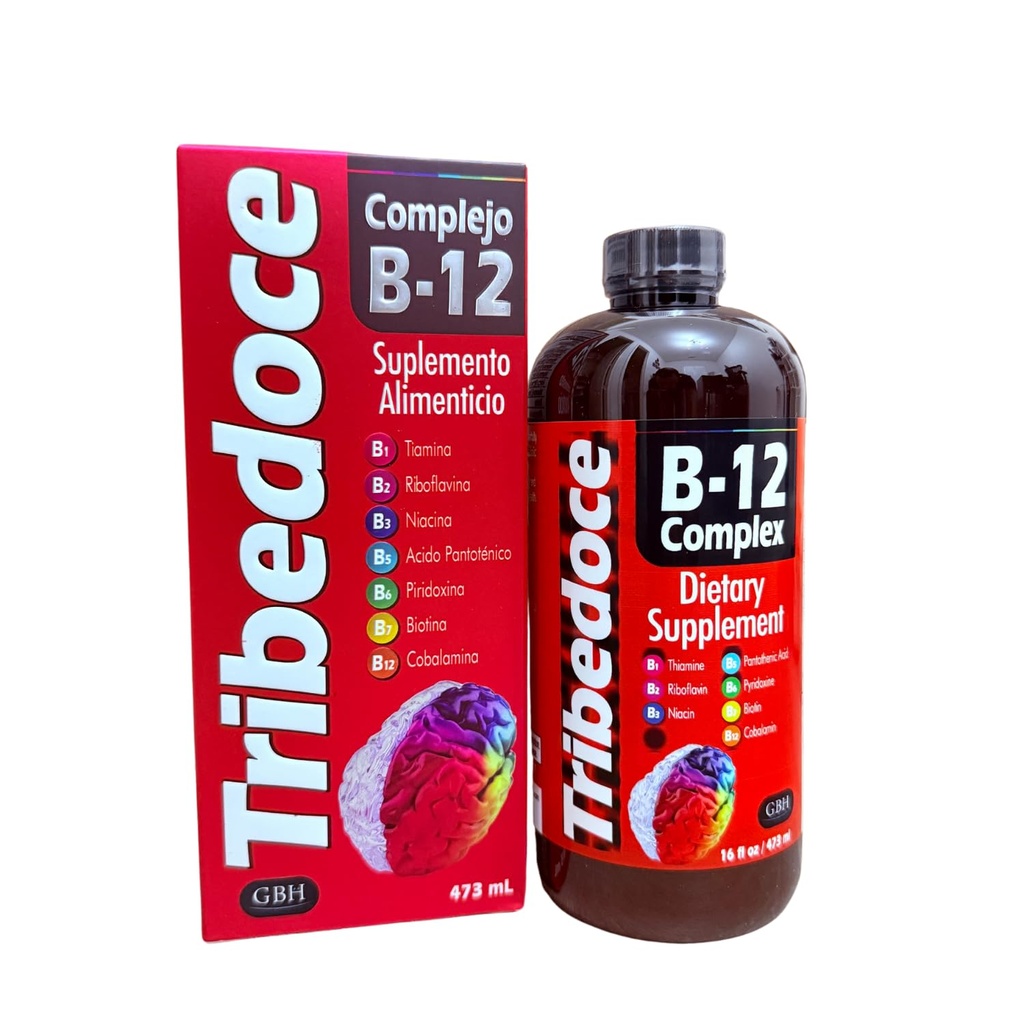 B-12 Komplex flytande kosttillskott - High Potency Vitamin B Complex med Thiamine, Riboflavin, Niacin, Pantothenic Acid, Pyridoxine, Biotin och Cobalamin, Non-GMO, Gluten Free, 16 fl oz