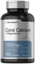 Horbäach Coral Calcium 1500mg kapslar | 150 greve | Plus Magnesium | Non-GMO & Gluten fri tillägg