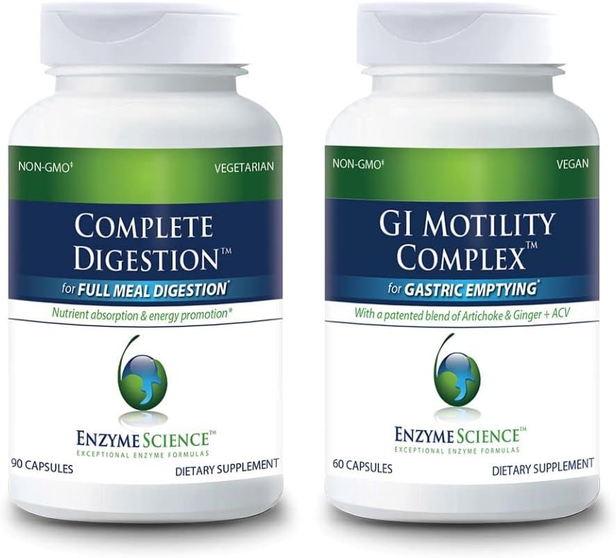 Enzymvetenskap Förbättrad Digestion Komplett Digestion 90 och GI Motility Complex 60