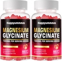Magnesium Glycinate Gummies 1000mg - Sugar Free Magnesium Potassium Supplement med vitamin D, B6, Q10 för lugn humör och sömnstöd - 120 jordgummies
