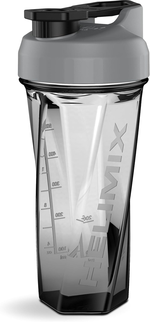 HELIMIX 2.0 Vortex Blender Shaker Bottle Holds upp till 28oz | No Blending Ball or Whisk | USA Made | Portable Pre Workout Whey Protein Drink Shaker Cup | Mixes Cocktails Smoothies Shakes | Top Rack Safe