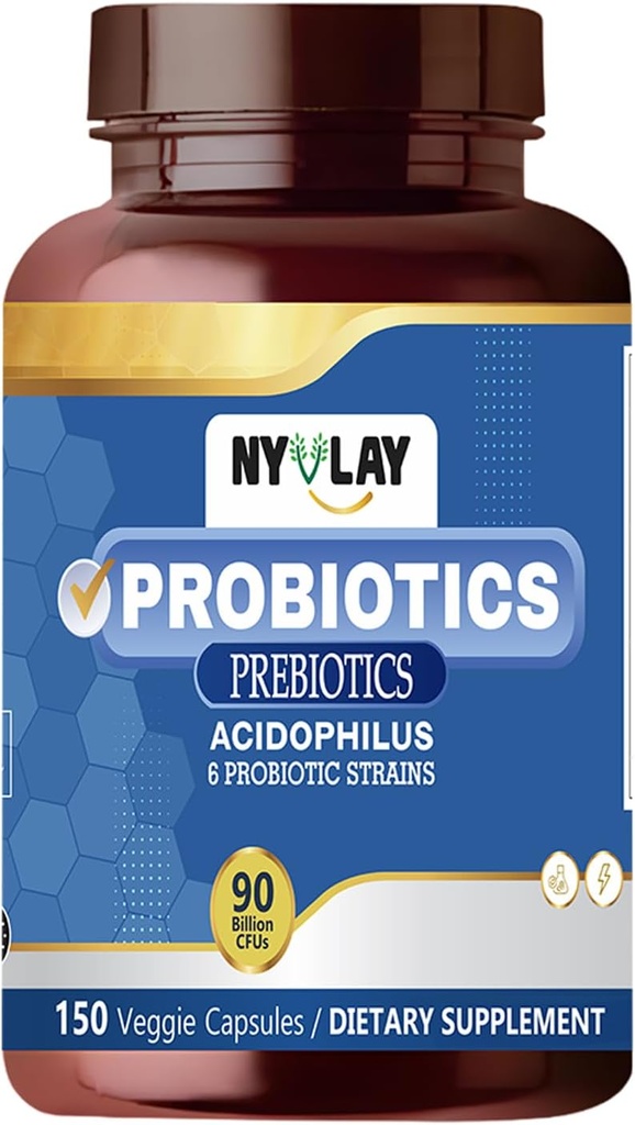 Prebiotikaprobiotika 90 miljarder CFU 150 kapslar | Kosttillskott | Extra styrka naturlig formulering | Stärka och energi