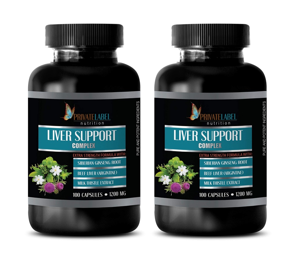 Njurleverpiller - LIVER SUPPORT COMPLEX 1200 MG - EXTRA STRENGTH FORMULA - mjölkpiller, urinsyra rengöring och detox, urinsyra flush, lever detox piller, lever rengör detox & reparera 2B 60C
