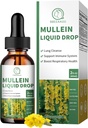 Mullein Drops för Lungs, 16-i-1 Mullein Leaf Extract för Lung Cleanse, Respiratory, Immunity, med Quercetin, Marshmallow, Black Cumin Seed, Elderberry, Mullein Liquid, Non-GMO, 2 Fl Oz