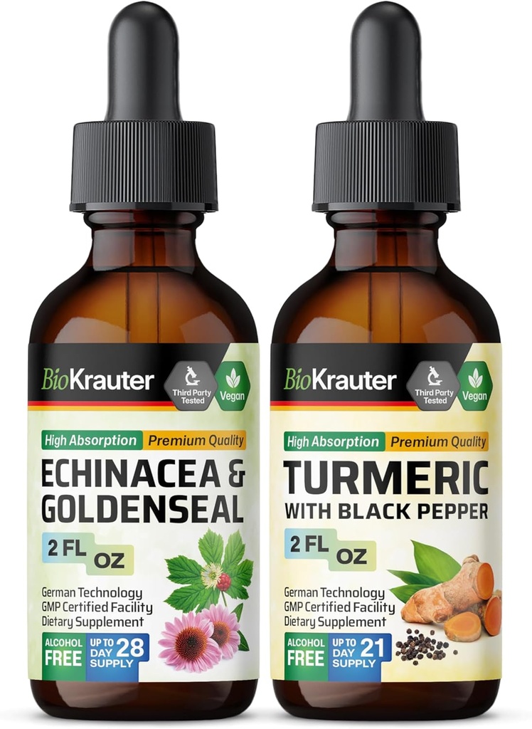 Echinacea med Goldenseal Tincture 2 Fl. Oz. & Turmeric Tincture 2 Fl. Oz.