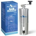 Pill Mill Pill Crusher - Crushes Multiple Tablets to a Fine Powder - Metal Pill Grinder - Tablet Pulverizer Suitable for Travel - Great Feeding Tube Use and Pets