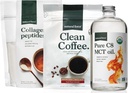 Natural Force Organic Clean Coffee, Collagen Peptides och Pure C8 MCT Oil Bundle - Toxin Free Coffee, Grass Fed Collagen, & MCTs - Non-GMO, Keto och Paleo - 12 Oz, 11.7 Oz, 32 Oz