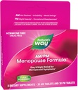 Nature's Way AM / PM Menopause Supplements for Women, Hot Flash Relief *, Night Sweats *, Restful Sleep *, Mood Swings *, Hormon-Free Formulas med Black Cohosh, Theanine, Valerian, 60 tabletter