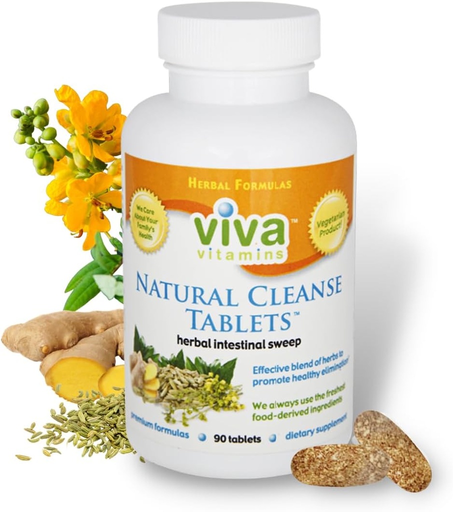 Natural Cleanse - Laxatives Senna Tablets for Colon Cleanse, Gut Cleanse, and Stool Softeners, Bloating and Constipation Relief For Women & Men, Colon Broom Supplement, Non-GMO, Vegan - 90 Tablet