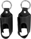 Generisk astma Inhaler Holder, 2pcs Asthma Inhaler Holder Portable Storage Protective PU Leather Asthma Inhaler Case for Travel (Black)