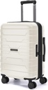 BAGSMART Bär på bagage 22x14x9 Airline Godkänd med Spinner Wheels, Ljusvikt 20 tums bagage med TSA Lock,Expandable Hard Shell Carry på väskor för män kvinnor, Vit
